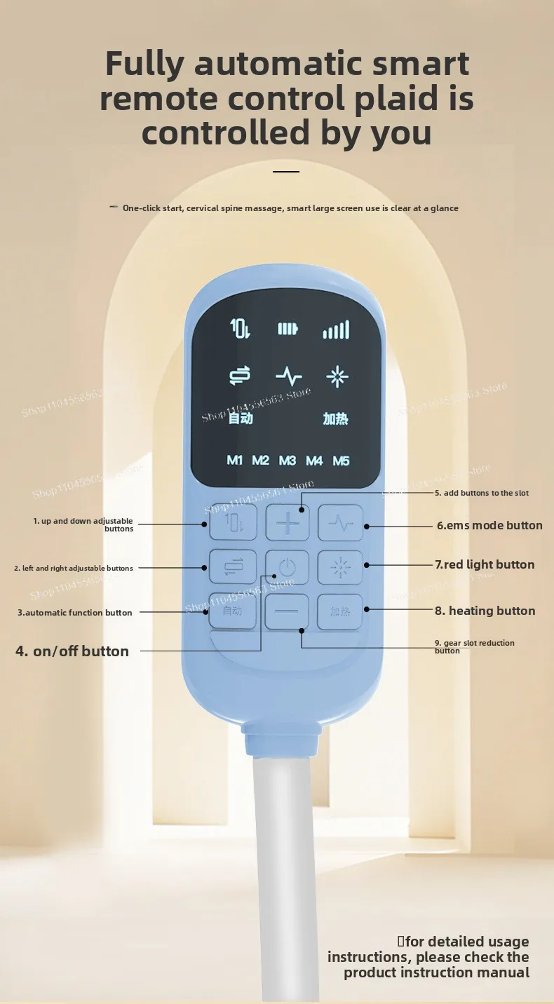 Домашняя массажная подушка для кривой, коррекция, защита шеи и плеч, инфракрасная интеллектуальная подушка для массажа шейки матки