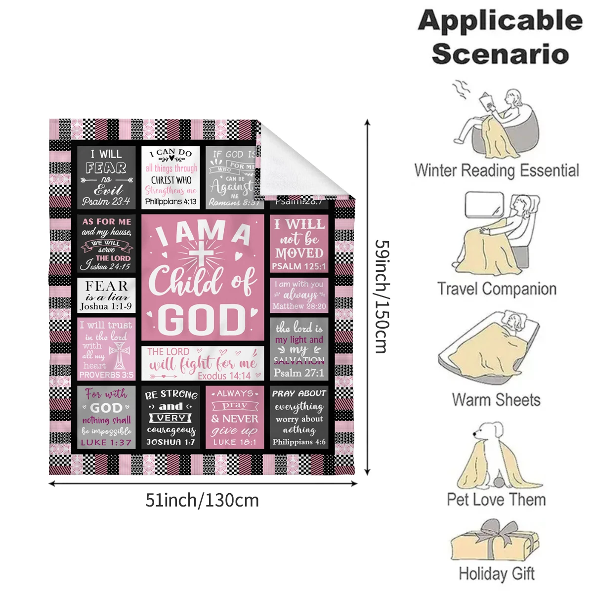 Bible Scripture Inspirational Blanket