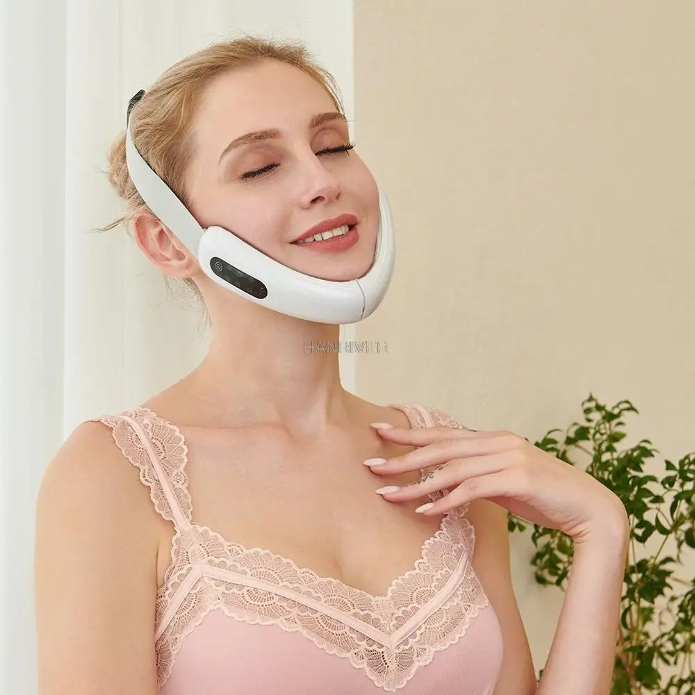 Facial Massager Face Slimming Vibration Device Cellulite Jaw Face Lifting Machine Reduce Double Chin Belt