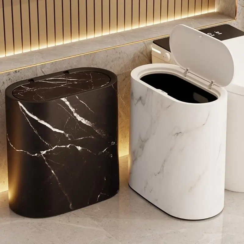 Modern Mini Dustbin With Secure Cover Garbage Can For Home Bedroom Kitchen