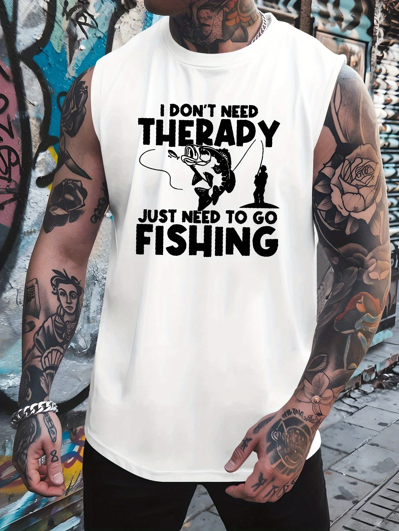 

Men's loose and breathable quick-drying sleeveless T-shirt / vest - Summer fitness streetwear apparel