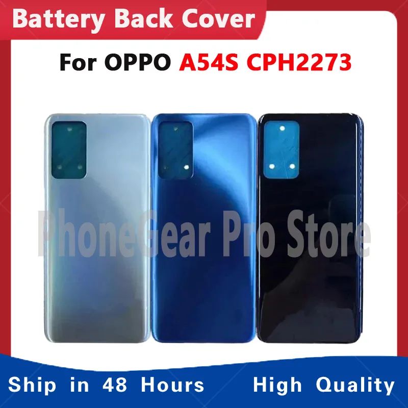 Battery Back Housing Cover For OPPO A54S CPH2273 Battery Cover Rear Door Housing Plastic Case Panel Replacement Logo Adhesive