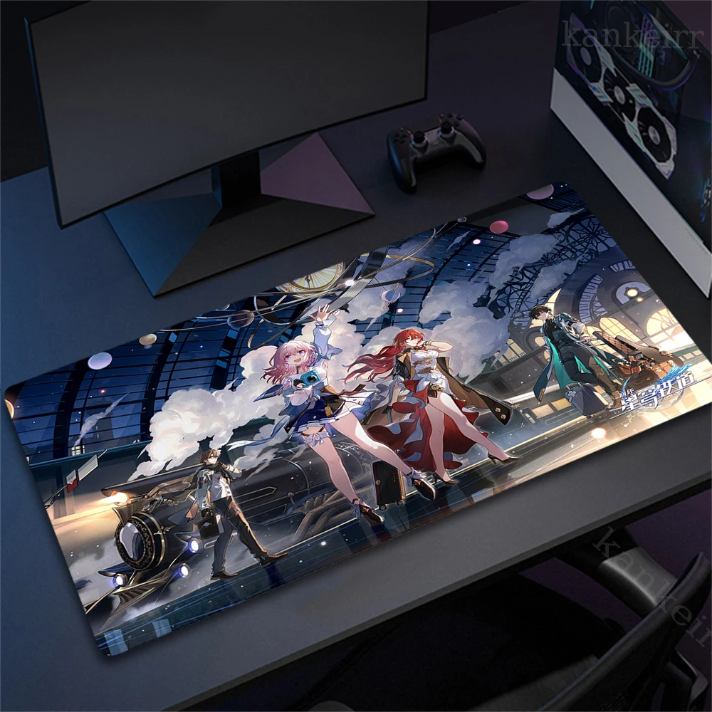 Honkai Star Rail Mouse Pad Kafka Silver Wolf Firefly XXL Large Mousepad Computer Laptop Non-slip Office Keyboard Desk Mat 90x40