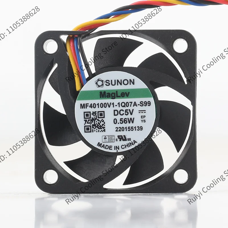 SUNON MF40100V1-1Q07A-S99 5V 0.56W 4010 4cm 4-wire cooling fan