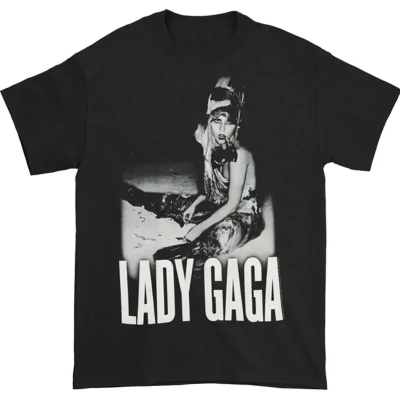 Lady Gaga Grayscale Portrait T-Shirt