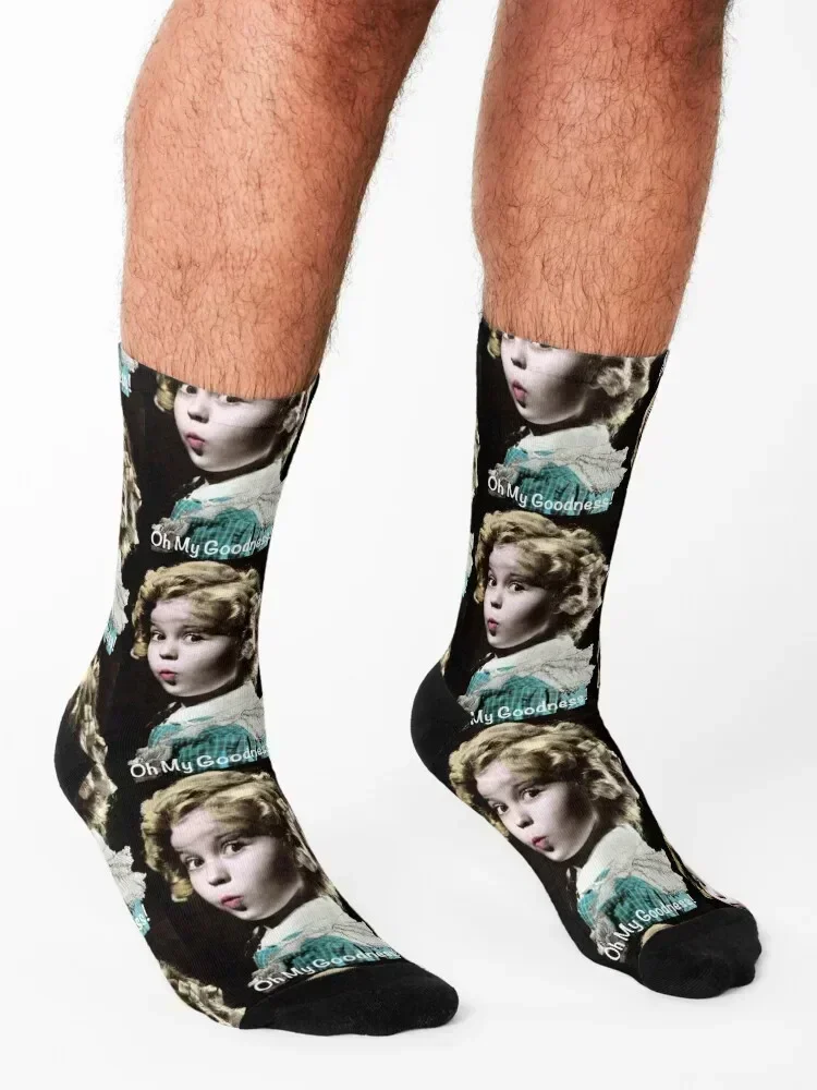 Shirley Temple Oh My Goodness Socks Hiking boots hip hop soccer anti-slip Sports Socks For Women Men's