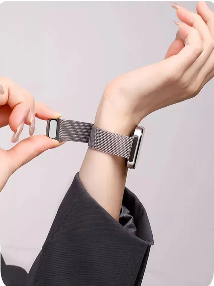 حزام حلقة ميلانو مغناطيسي لساعة هواوي FIT 4-FIT 4 pro-FIT 3 حزام ذكي من الفولاذ المقاوم للصدأ كوريا هواوي fit3/4 ملحقات