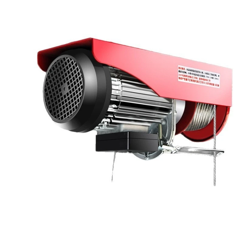 Mini Electric Hoist 220V for Home Use Winch with Steel Wire Rope Crane Portable Overhead Traveling Crane Gantry Crane