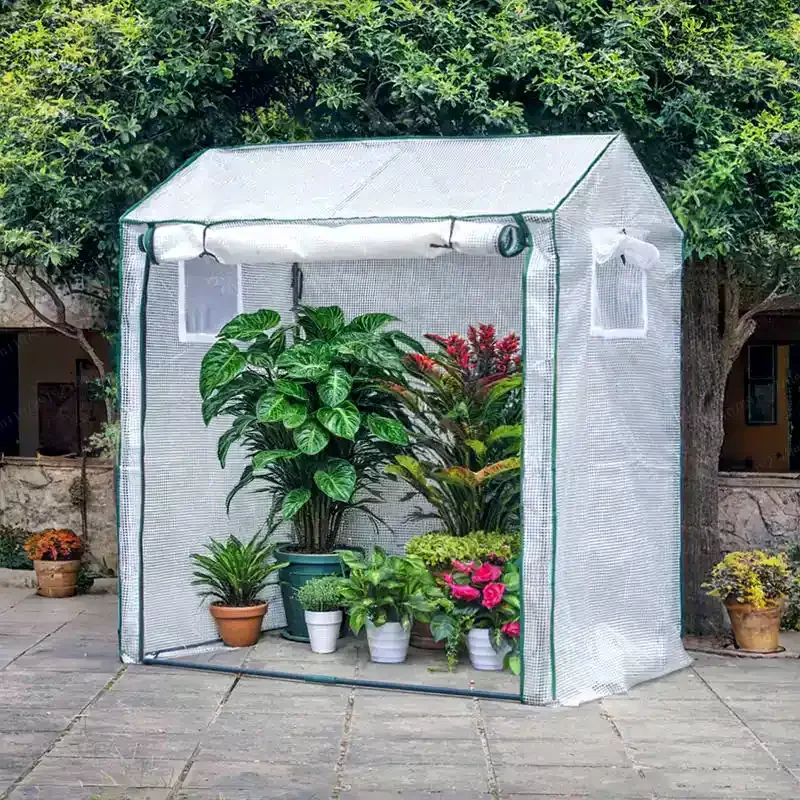 JMZ Windproof Rainproof Thermal Greenhouse Cover – Outdoor Garden Insulation Shield for Winter Courtyard & Flower Room
