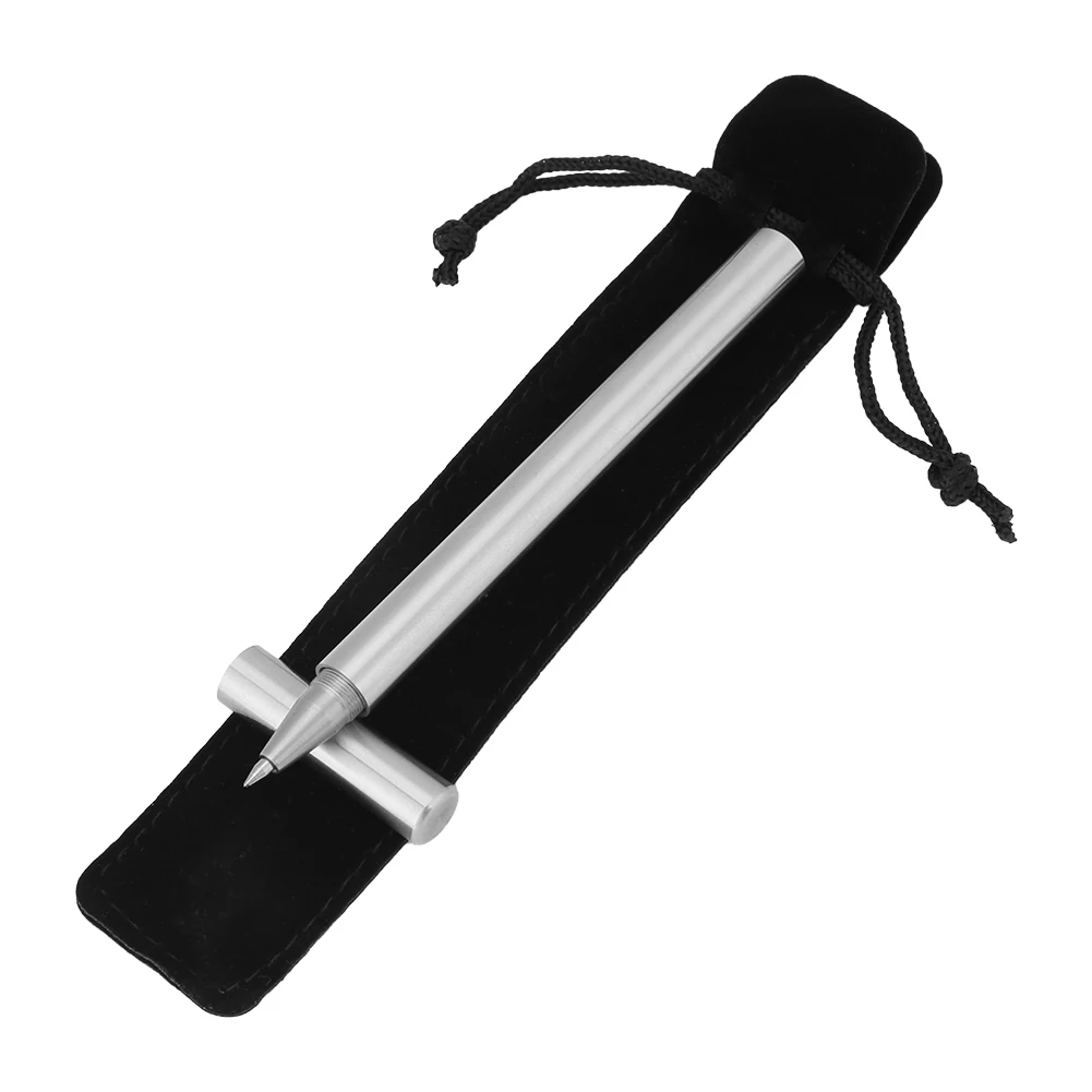 

Protable Handmade Stainless Steel Pocket Roller Ball Pen Black Ink Gifts