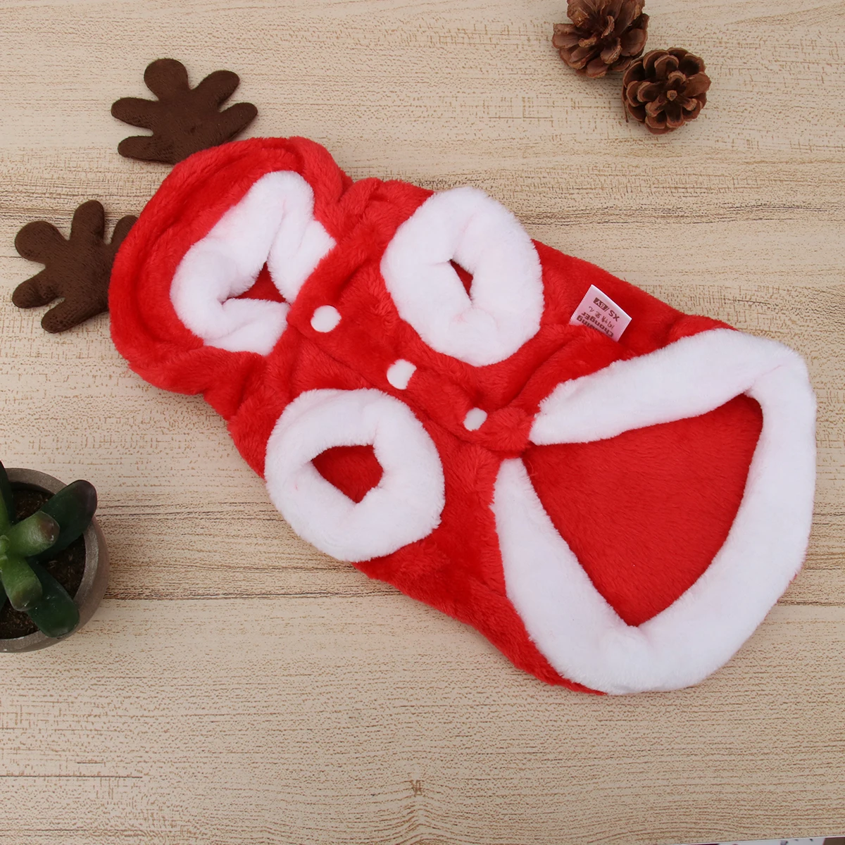 

Pet Elk Suit Small Dog Clothes Costume Teacup Pajamas Holiday Sweater Cloak Jumpsuit Christmas Party Outdoor