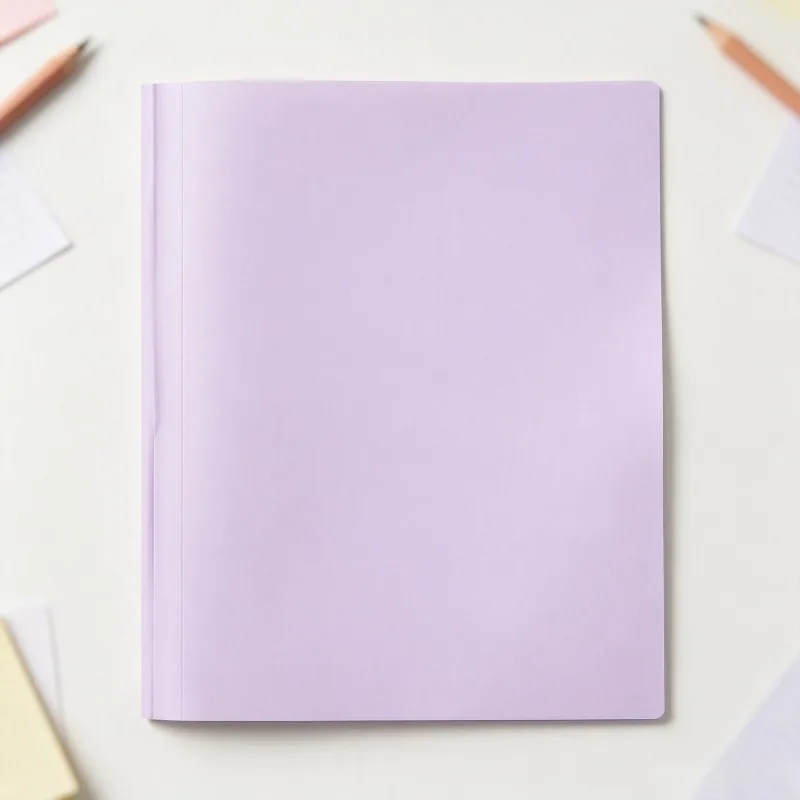 Poly Number 2 Pocket Plastic Folder with Prongs Pastel Purple