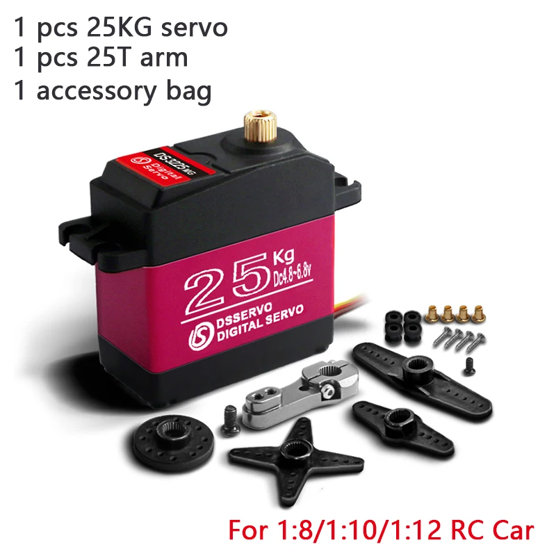 1X Waterdichte Servo 20Kg 25Kg 30Kg 35Kg 40Kg Hoge Snelheid servo Metal Gear Digitale Servo RC Baja Servo Voor 1/8 1/10 Schaal RC Auto's