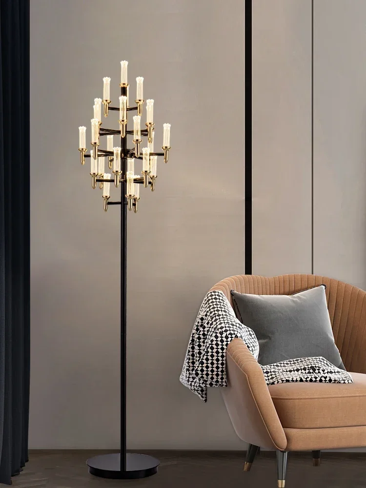 Post-Modern Light Luxury Floor Lamp Living Room Sofa Bedroom Bedside Vertical Candle Lamp