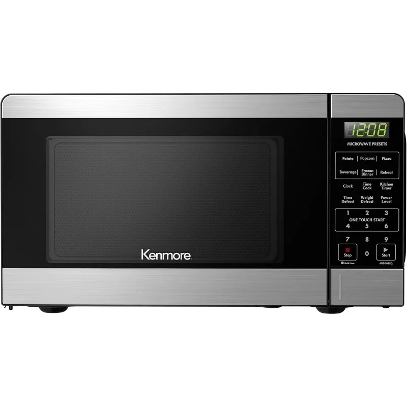 

Countertop Microwave 6 Auto-Preset Menus, Child Lock, Defrost & Express Cooking Features, 0.7 Cu Ft, Stainless Steel