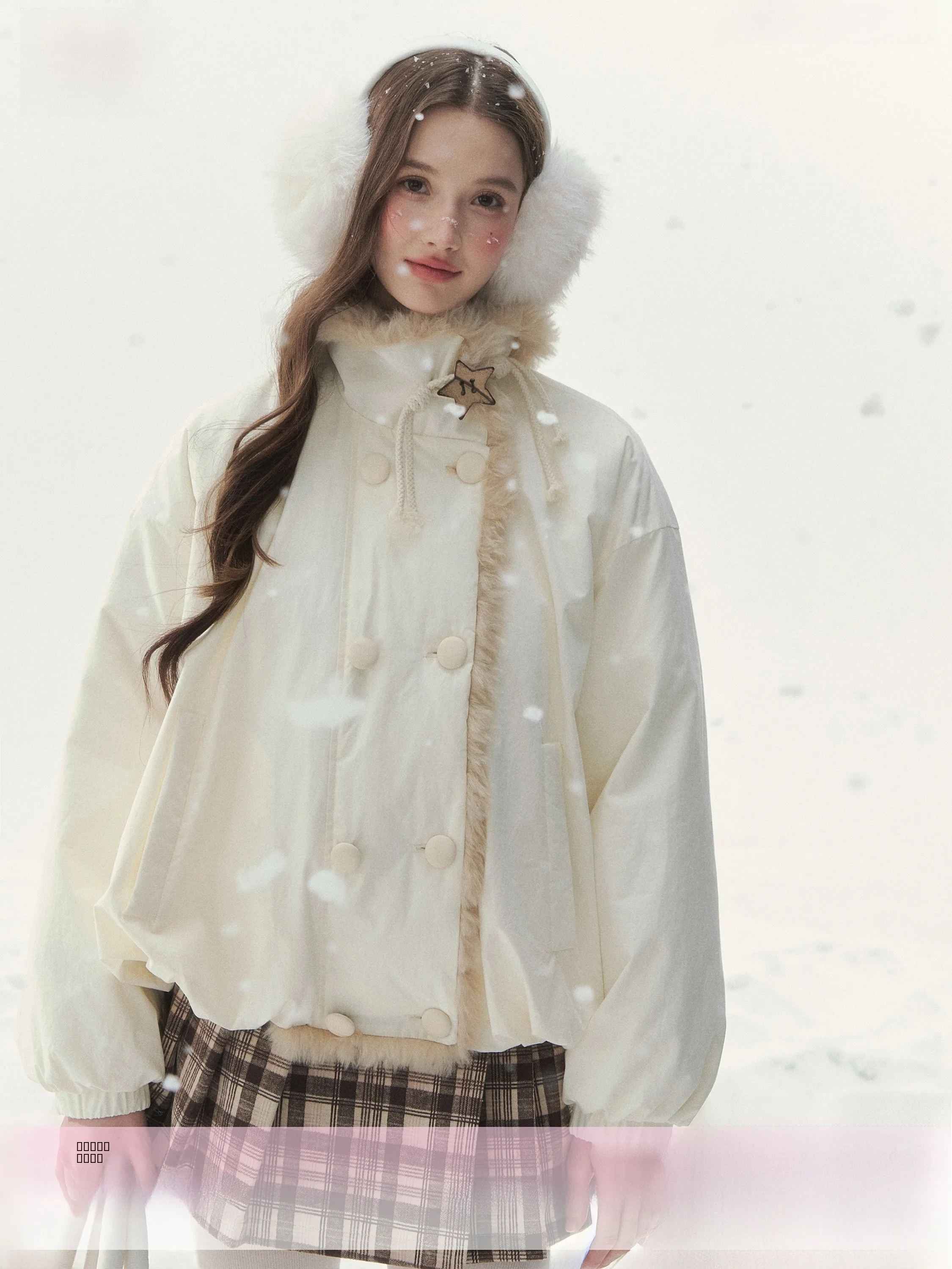 

SunsetPark Double-Row Button Design Willow Tree White Du down Jaet Spring Autumn Winter Warm Stand Collar Long Sve Coat