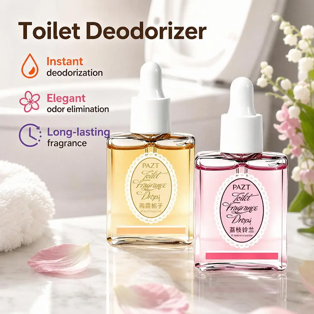 Toilet Fragrance Drops Deodorizer Instant Odor Eliminator Long Lasting Air Freshener Essential Oil Bathroom Dormitory Travel