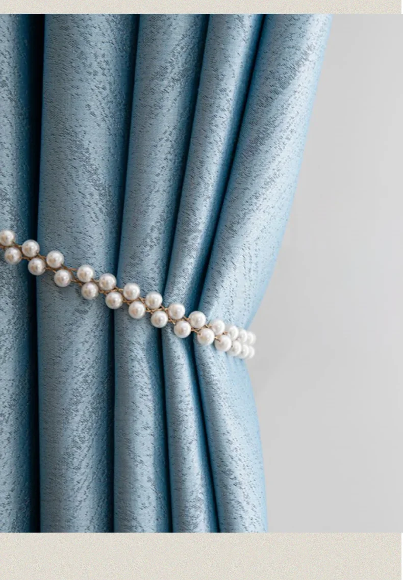 Mode Einfache Luxus Vorhänge Für Wohnzimmer Schlafzimmer Verdunkelung Milch Tee Hohe Präzision Chenille Textur Tüll Individuelles Fenster – Detail 14