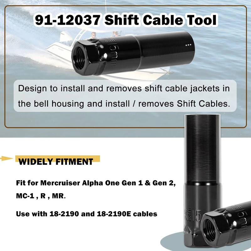 ANX 91-12037 Shift Cable Tool and 18-9861 Hinge Pin Tool for Mercruiser Alpha Gen 1&2,MC-1 Replace 91-12037 Boat Car Accessories