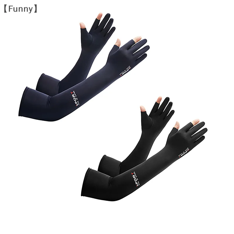 Sunscreen Gloves Anti-Ultraviolet Summer Arm Protector All-In-One Driving Ice Silk Sleeve Cover Outdoor Cycling Sleeves ﻿