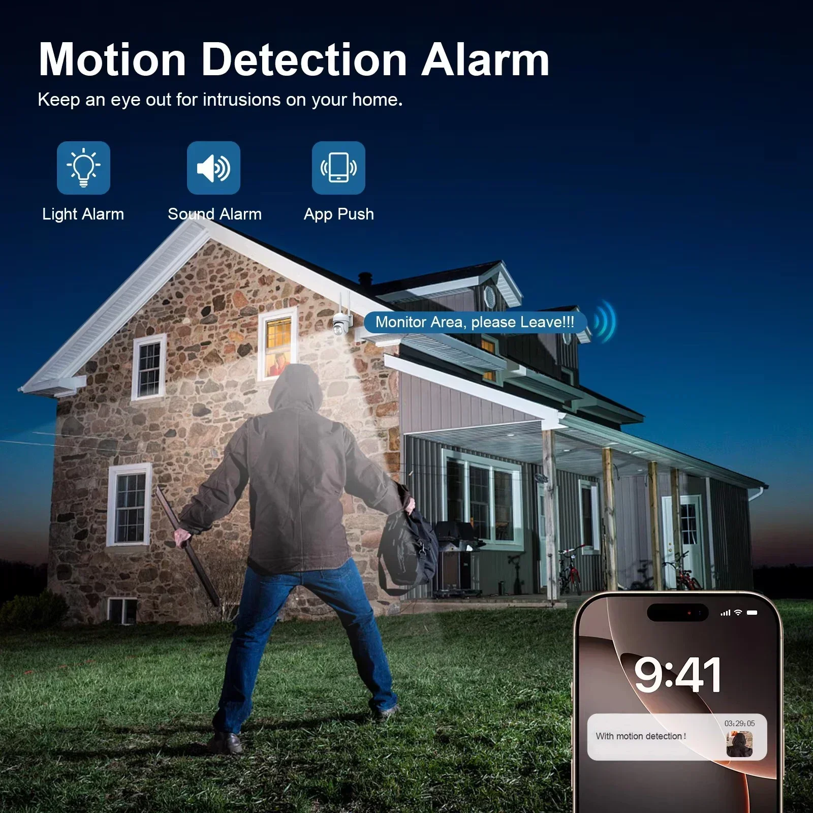 WiFi PTZ 3MP 5MP CCTV Outdoor Waterproof Auto Tracking Two Way Audio Color Night Vision Wireless Security Camera