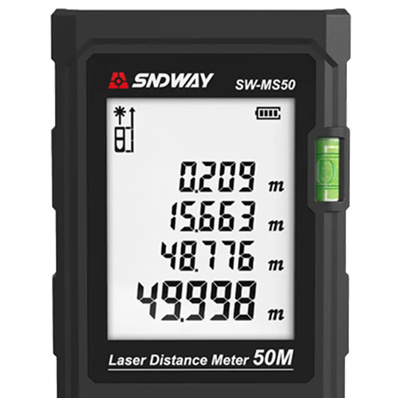 SNDWAY SW 50M 70M 100M Laser Distance Meter Range Finder Digital Laser Tape Measure Professional Trena Laser Rangefinder