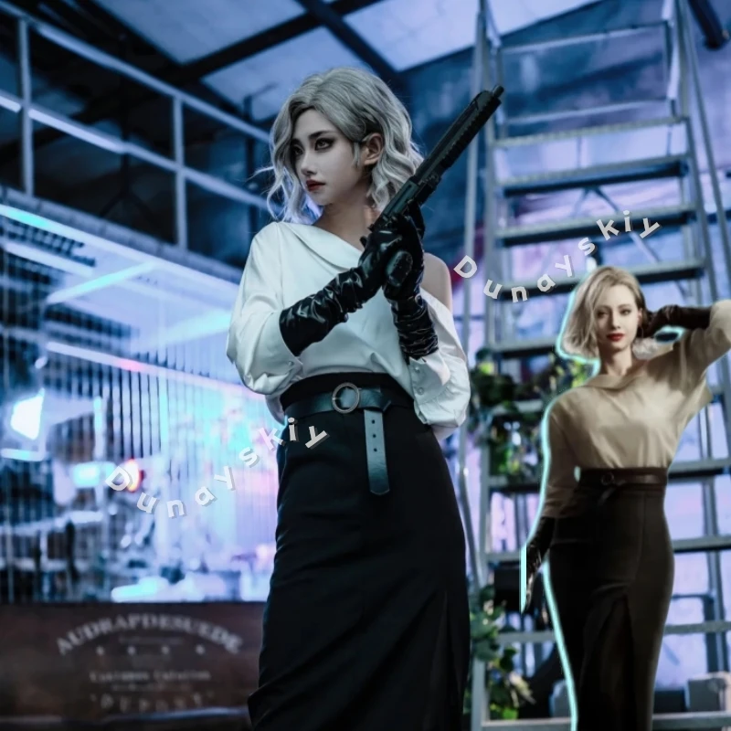 

Resident Evil Requiem Grace Black Film Style Dress Cosplay Set Halloween Role-play Stage Performance одежда sexy party Lolita