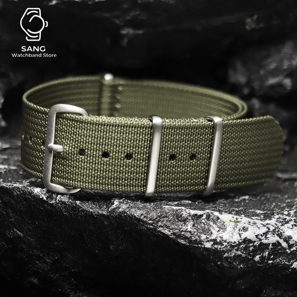18mm 19mm 20mm 22mm Premium Ribbed Nylon Watches Strap for Omega Military Casual Watchband for Seiko Army Sport Replacement Band