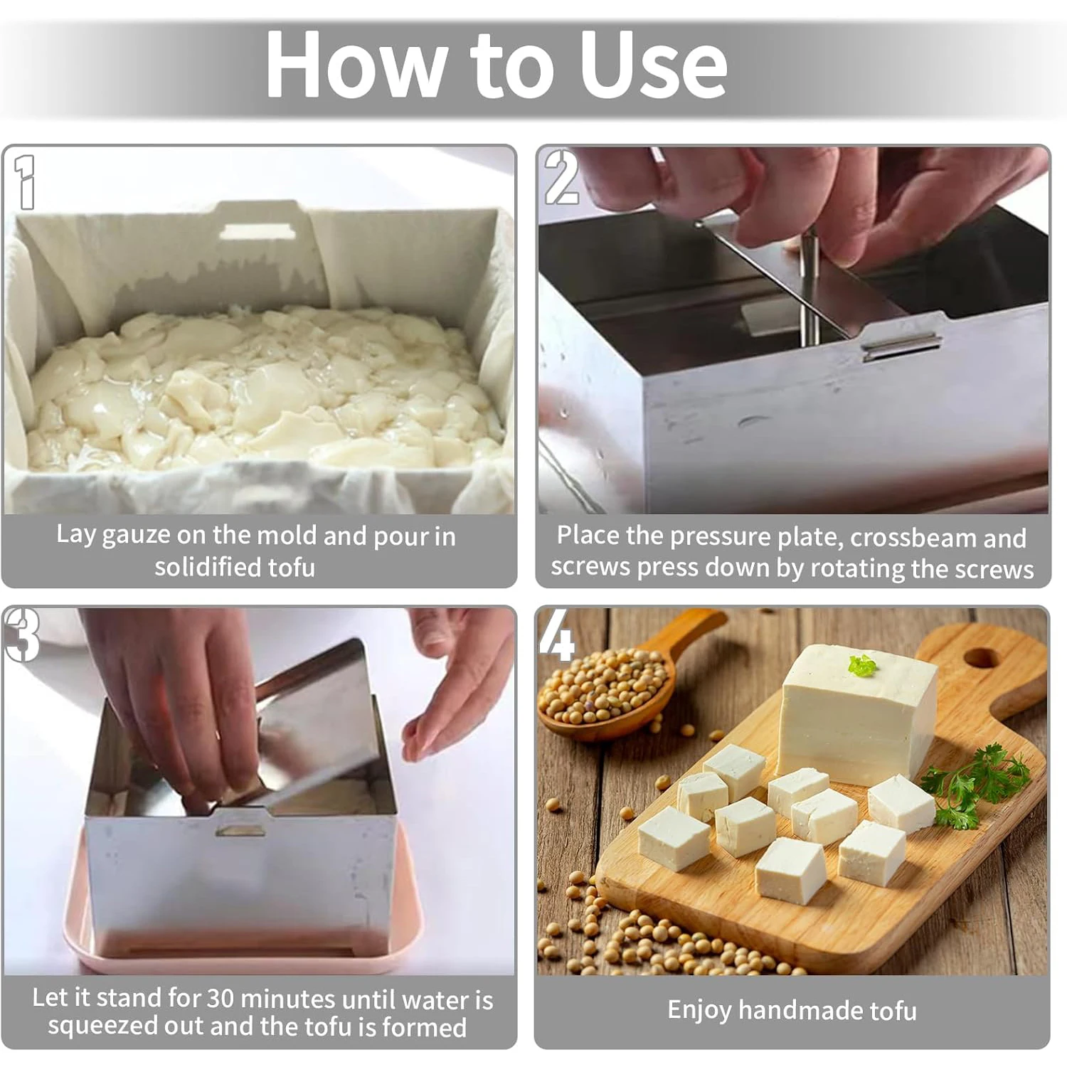 Curd Maker Professional Homemade Tofu Mold Paneer Pressing Mold Efficient Tofu Press Mold For Tofu Making Soybean Curd Paneer