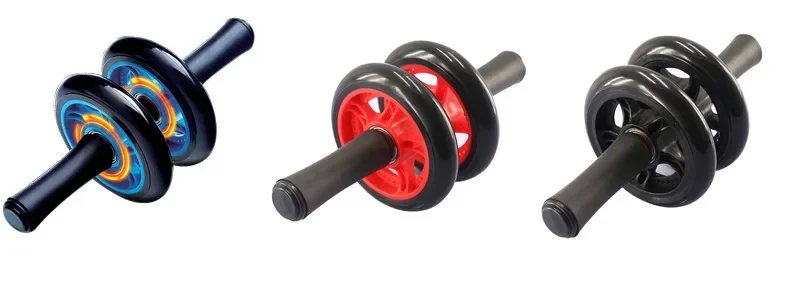 Premium ABS Metal Bearing Double Wheels Roller Coaster Belly Exercise Strength Training Gym Fitness