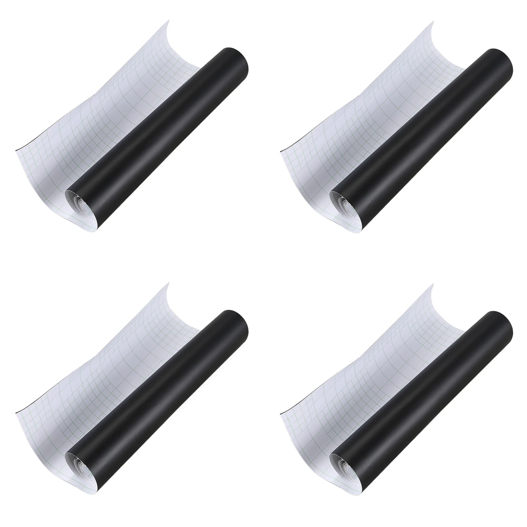 

4 шт. 12x60 дюймов Матовая Черная Виниловая пленка, автомобильная самодельная наклейка