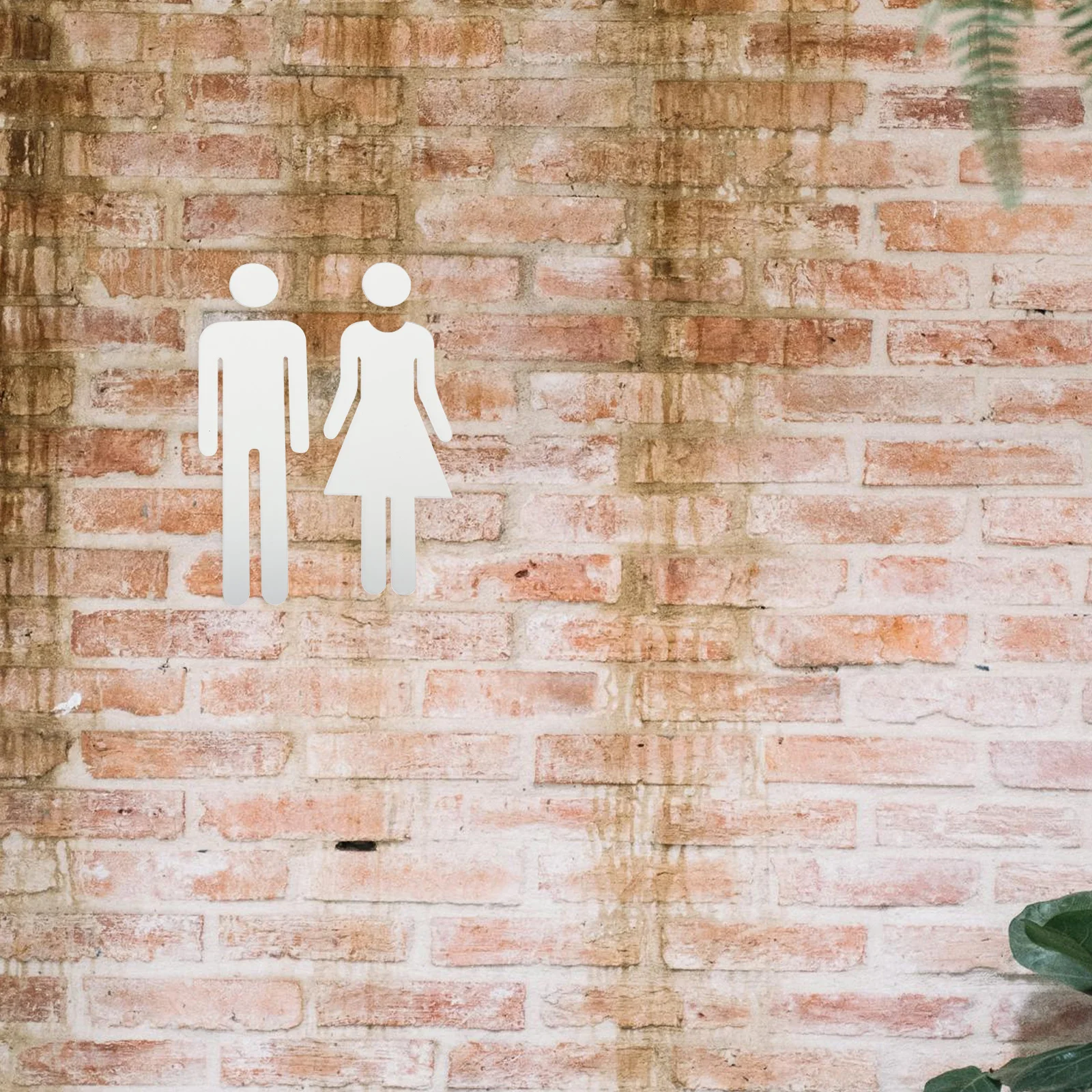

2 Pcs Toilet Signboard Bathroom Funny Door Front Decor Wall Decoration Acrylic Accessories Signs for