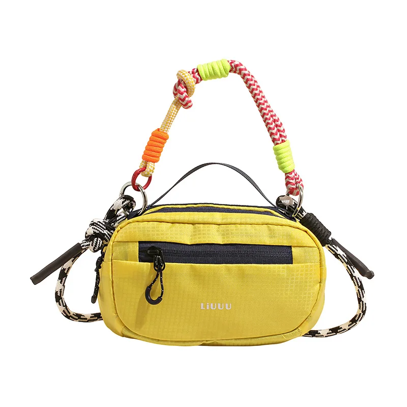 

Новая женская сумка в трендовом стиле, спортивная сумка с диагональным ремнем и цветовыми блоками в стиле дофамин, универсальная сумка для активного отдыха, унисекс, универсальная сумка для бега.