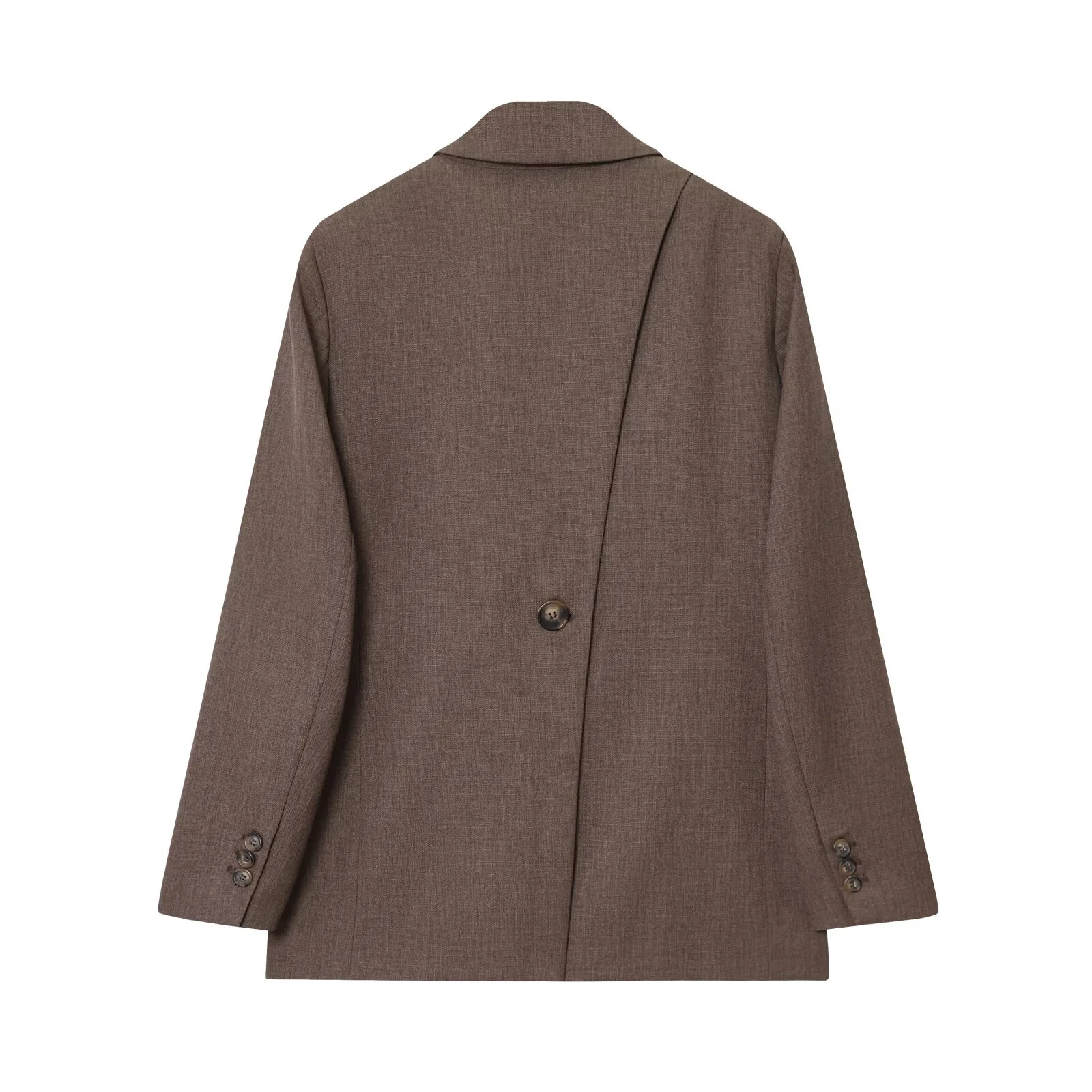 2025 الخريف جديد ملابس نسائية عادية بسيطة موضة ركاب تنوعا طوق طويلة الأكمام دعوى معطف منتصف الخصر السراويل