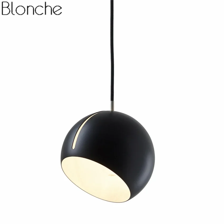 Imagem -05 - Nordic Bola Luzes Pingente Led Pendurado Lâmpada Moderna Rotativa Loft Hanglamp para Sala de Jantar Cozinha Casa Luminárias Decoração