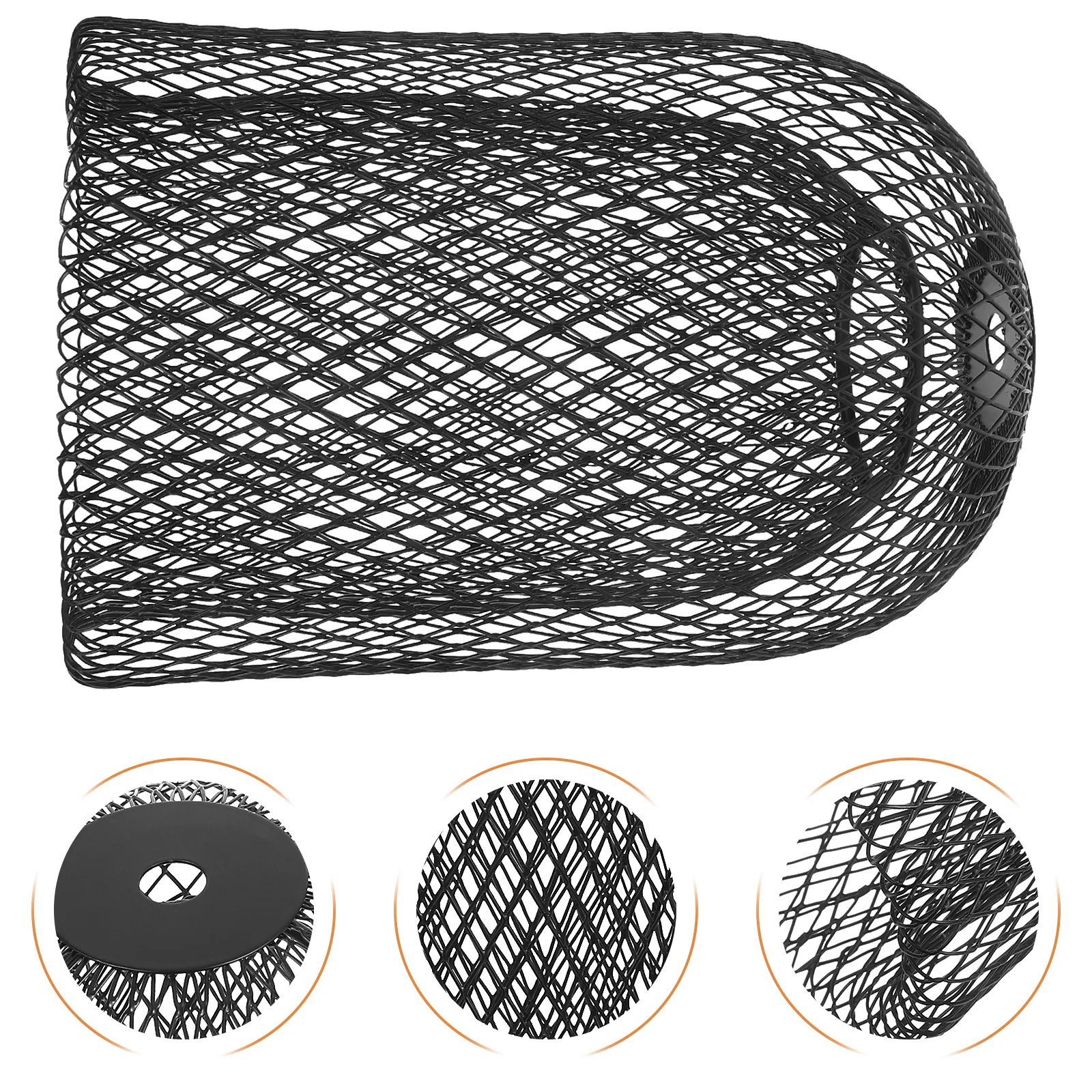 

Industrial Wire Lamp Shade Retro Wrought Iron Pendant Light Cover for Ceiling Hanging Lighting Decorative Bulb Guard Black