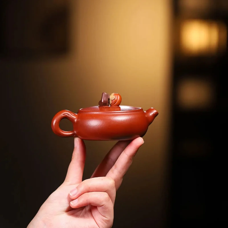 90ml Yixing Famous Small Capacity Purple Clay Teapot Handmade Tea Pot Raw Ore Dahongpao Mud Kettle Chinese Zisha Tea Set Teaware