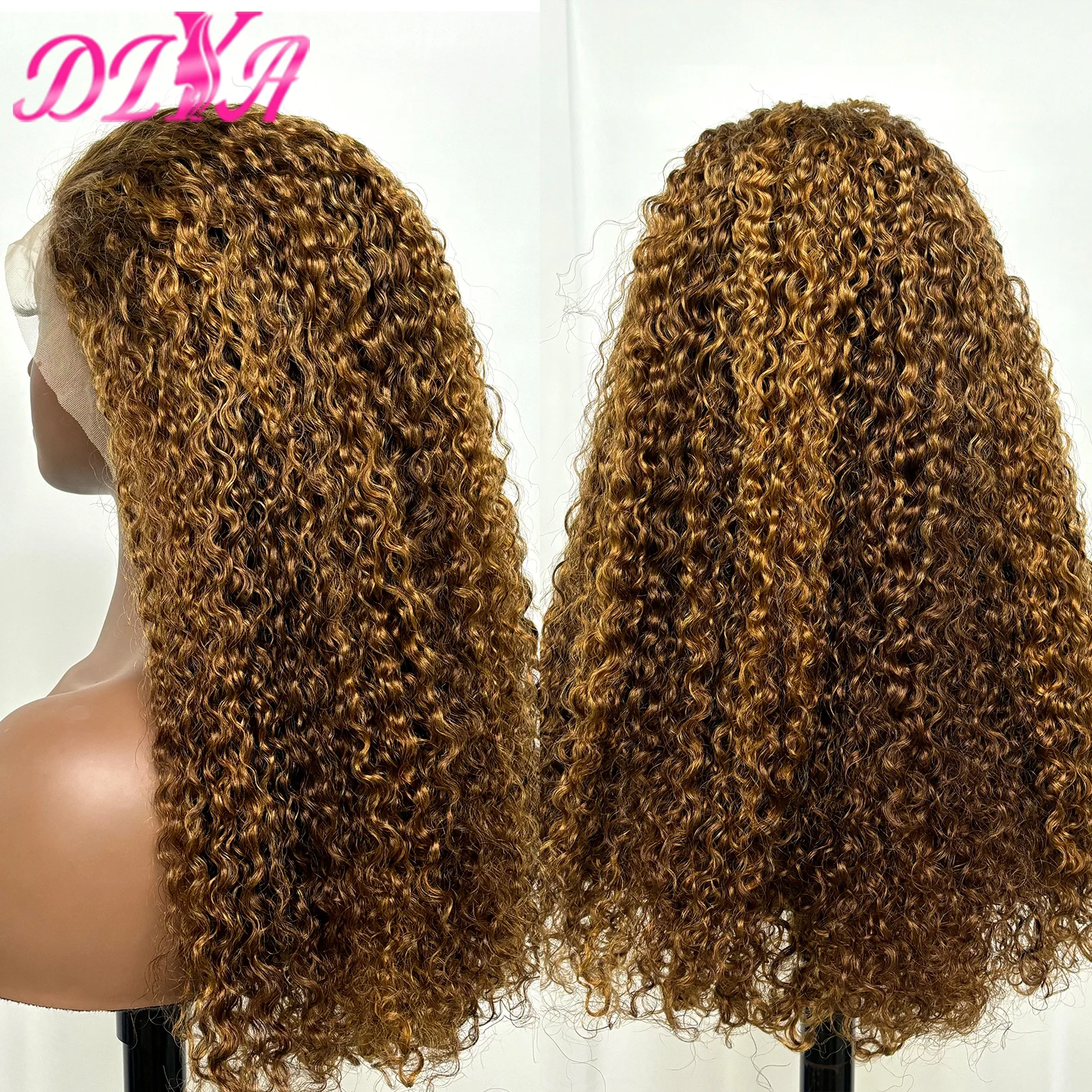 Perruque Naturelle Bouclée Bordeaux 99J pour Femme Africaine, Cheveux Humains, Double Proximité, Densité 250%, 13x4, 12A