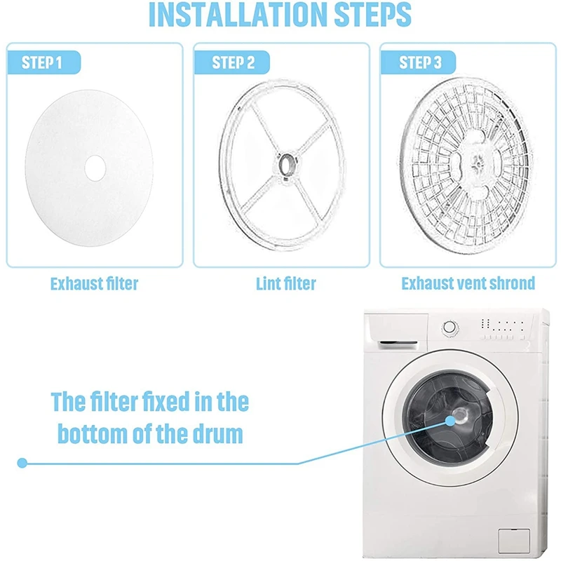 Universal Cloth Dryer Exhaust Filters,Dryer Lint Filter Replacement, Compatible With For Magic Chef,Sonya