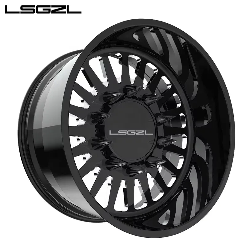 High-end customized deep concave forged alloy wheel hub, multi-inch single-piece sport rims, 5×3 PCD, gold polished finish