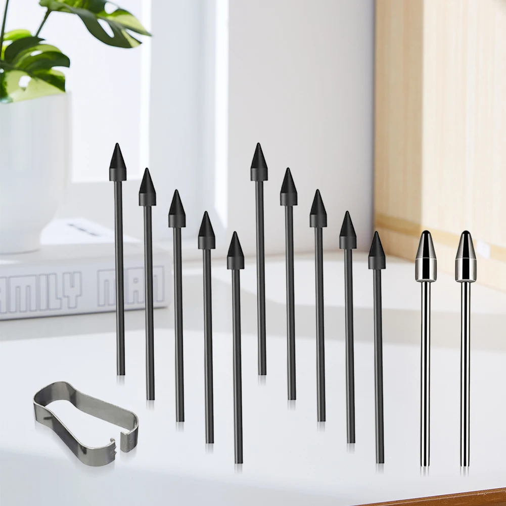 Bleistiftspitzen aus Titanlegierung und Kunststoff mit feiner Spitze und Clip. Bleistiftspitzen mit genauer Kontrolle für Samsung Tab S9/S9FE+/S9 Ultra/S8/S8+/S8