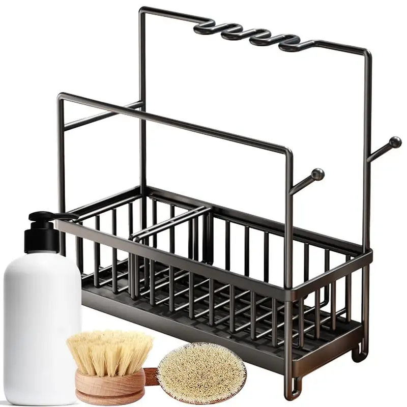 

Kitchen Organizer Sponge Holder Self Adhesive Soap Drying Rack Stainless Steel Sink Wall Storage Countertop Drying Shelf Racks