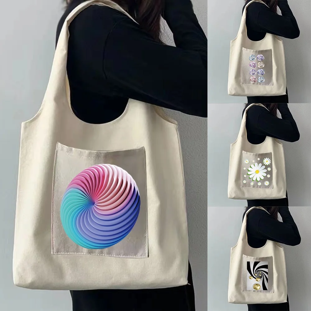 Shopping Bag Ladies Handbags Environmentally Friendly Reusable Debris Storage Portable Large-capacity Washable Travel Bags