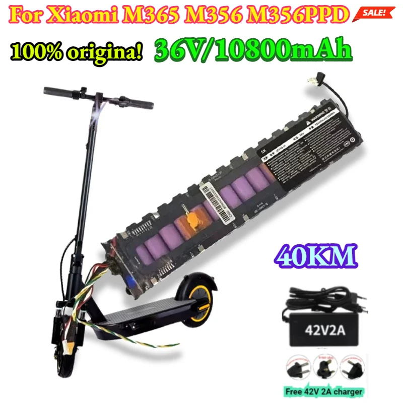 New 36V 10.8Ah Battery for Xiaomi M365/Pro/1S Special Battery Pack 36V Battery Riding 40km BMS+Charger Scooter Accessories