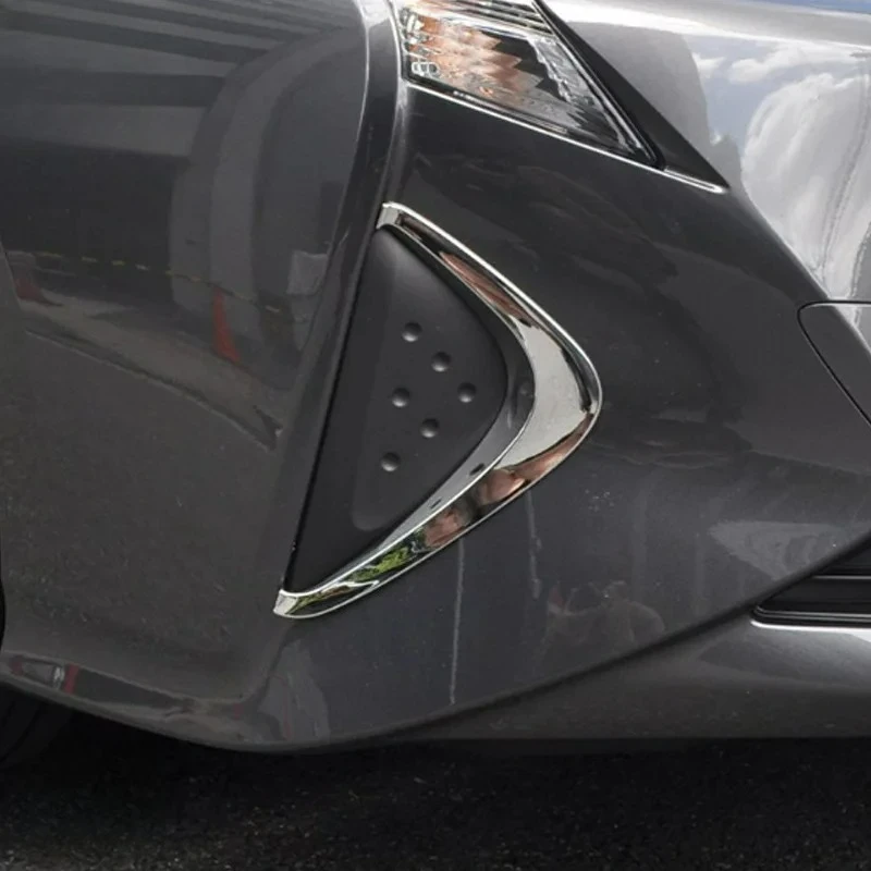 

For 2016-2018 Toyota Prius 50 Series Front Fog Lamp Trim Bumper Strip Garnish Chrome Accessories
