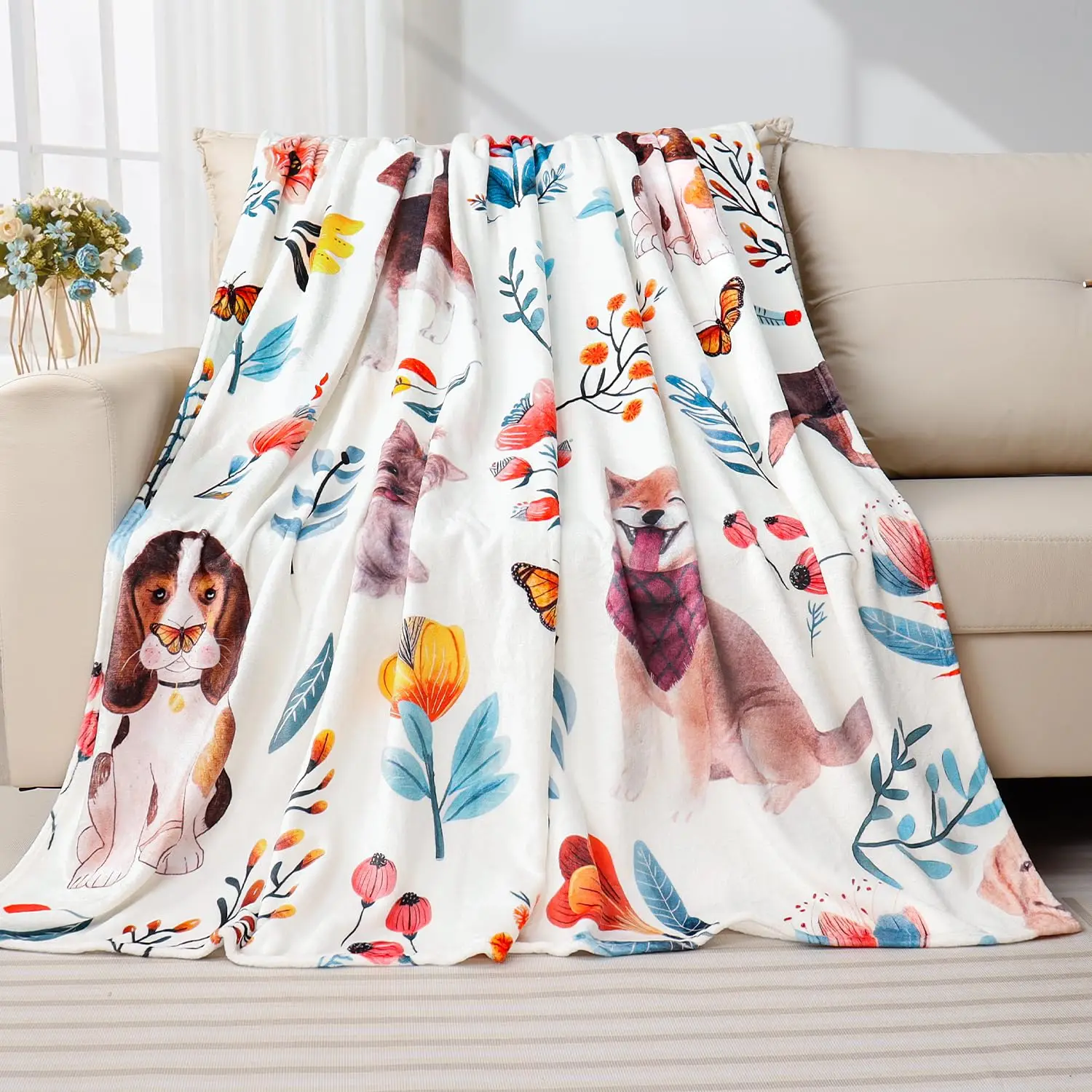 Cozy Home colorful summer print Beach Towel Blanket, Soft Throw Blanket for Beach, Travel, Nap Time and Sofa Decor with Stylish Printed Design view 2