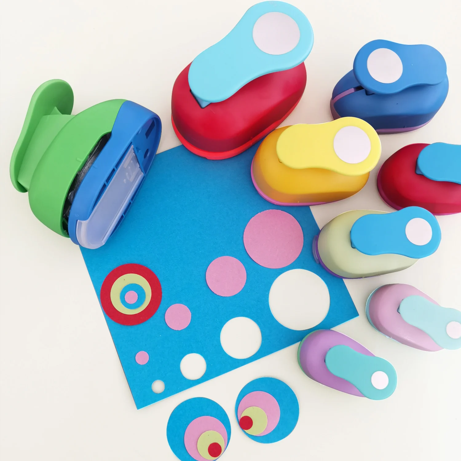 8/16/25/38mm Random Color Circle Punch DIY Embossing Punches Scrapbooking Machine Paper Cutting Hole Punch Rounder Cutter