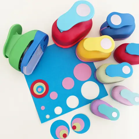 8/16/25/38mm 무작위 컬러 서클 펀치 DIY 엠보싱 펀치 스크랩북 기계 종이 커팅 홀 펀치 라운더 커터