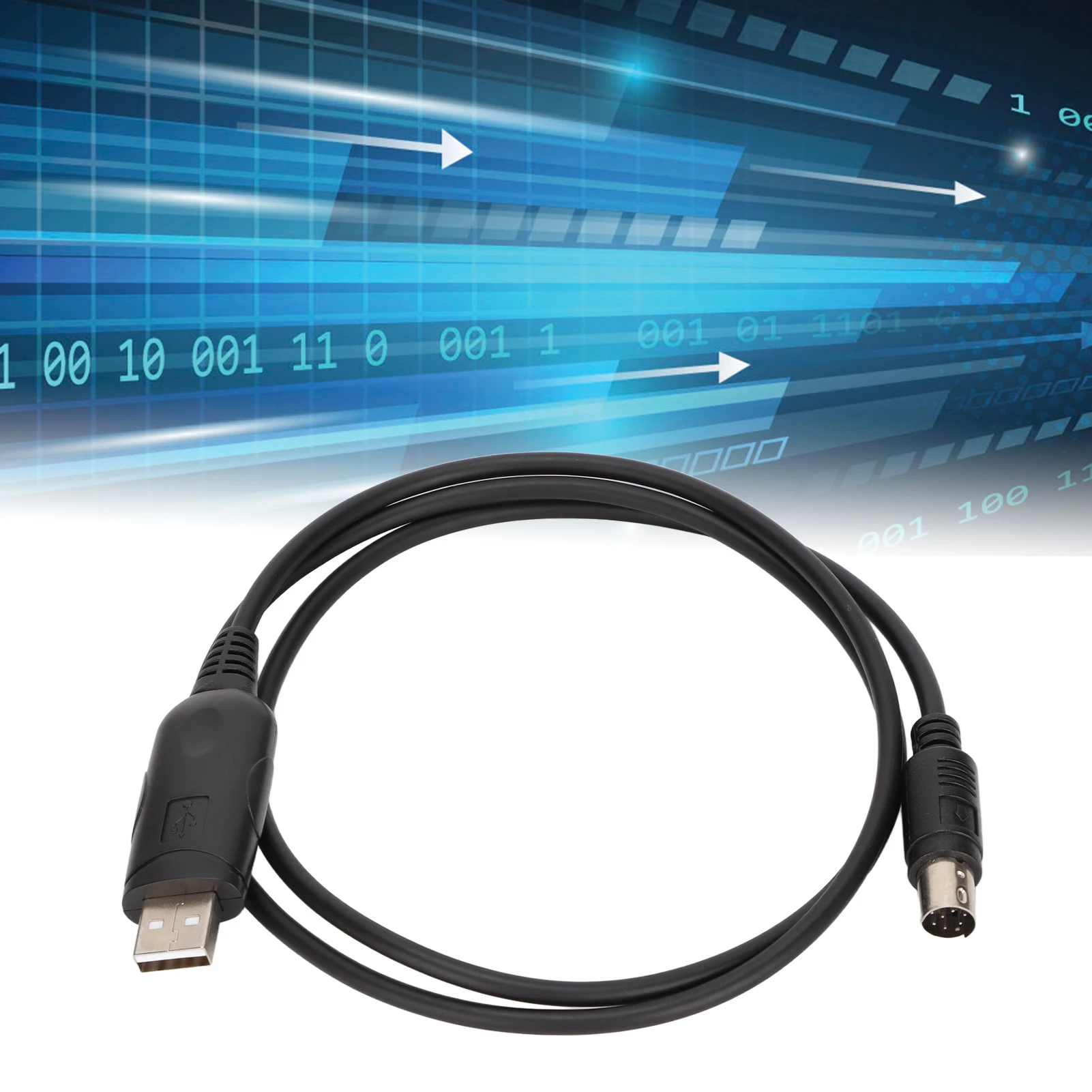 USB Programming Cable Write Frequency Cable 8 Pin Stable USB Programming Cable for FT‑100D FT‑817 FT‑857 FT‑897 CT‑62