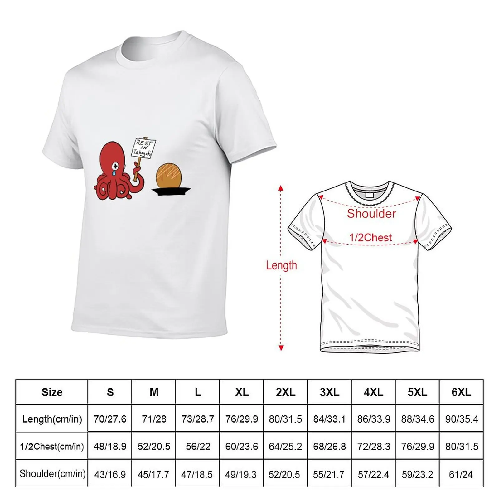 Rest In Takoyaki T-Shirt Lightweight Casual Summer T-Shirt